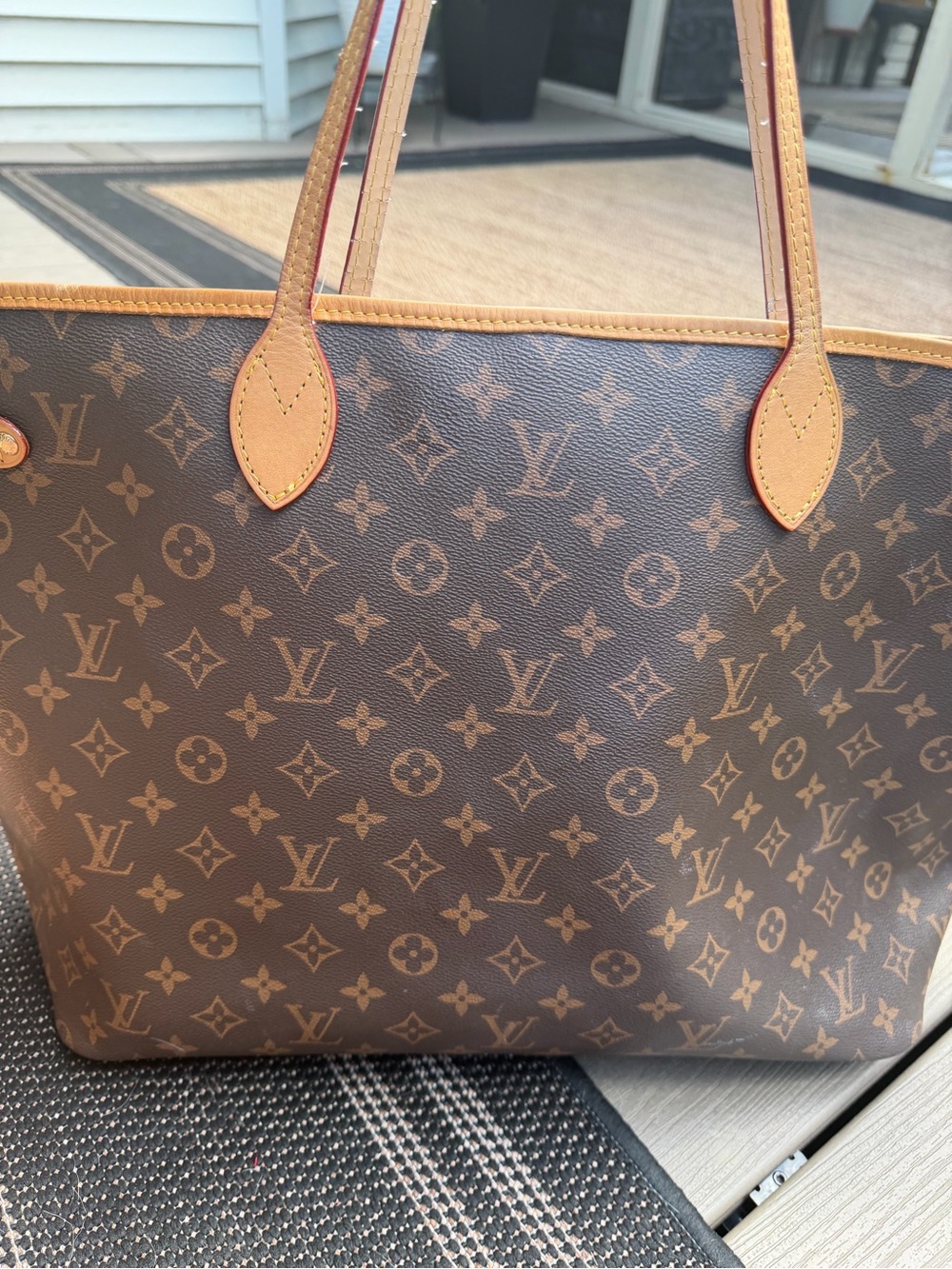 Louis Vuitton Monogram Canvas Tote with Vachetta Trim 
Neverful GM size - Picture 12 of 16